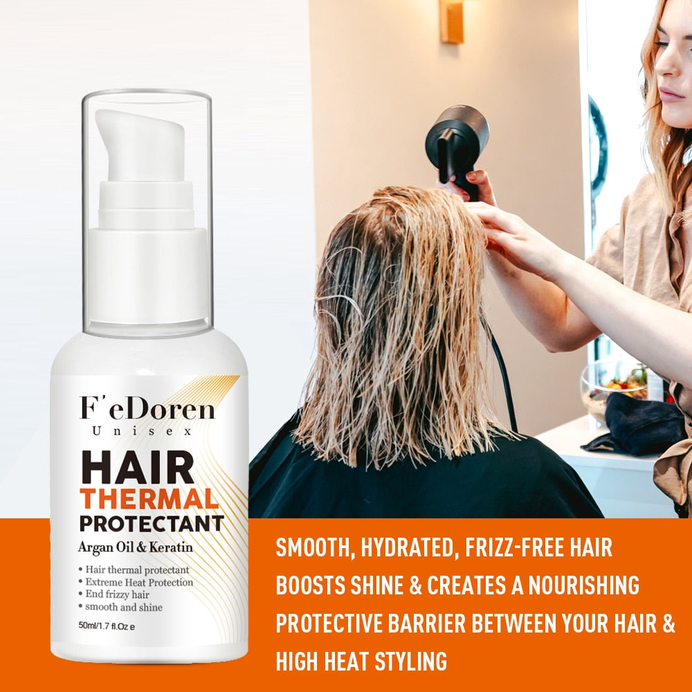 Extreme Heat Moroccan Hair Protectant Spray, for all hair types.
