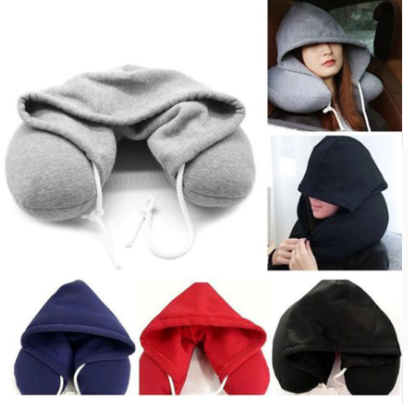 Travel Pillow & Privacy Hoodie.