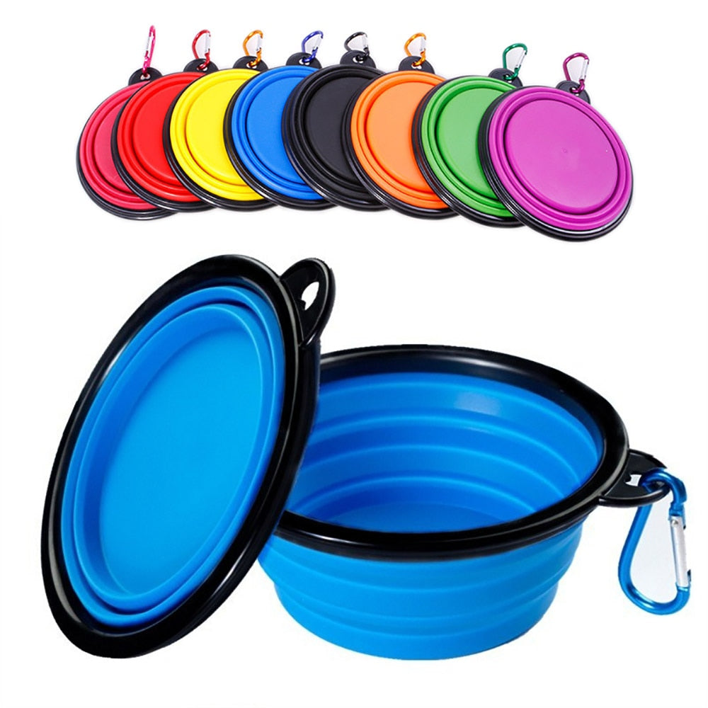 Large Travel Collapsible Pet Silicone Bowl Feeder