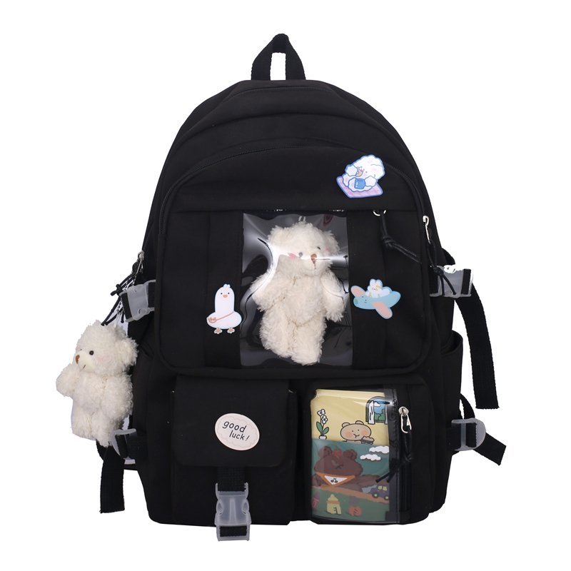 Girls Backpack Multi Pockets New Kawaii Harajuku Cute