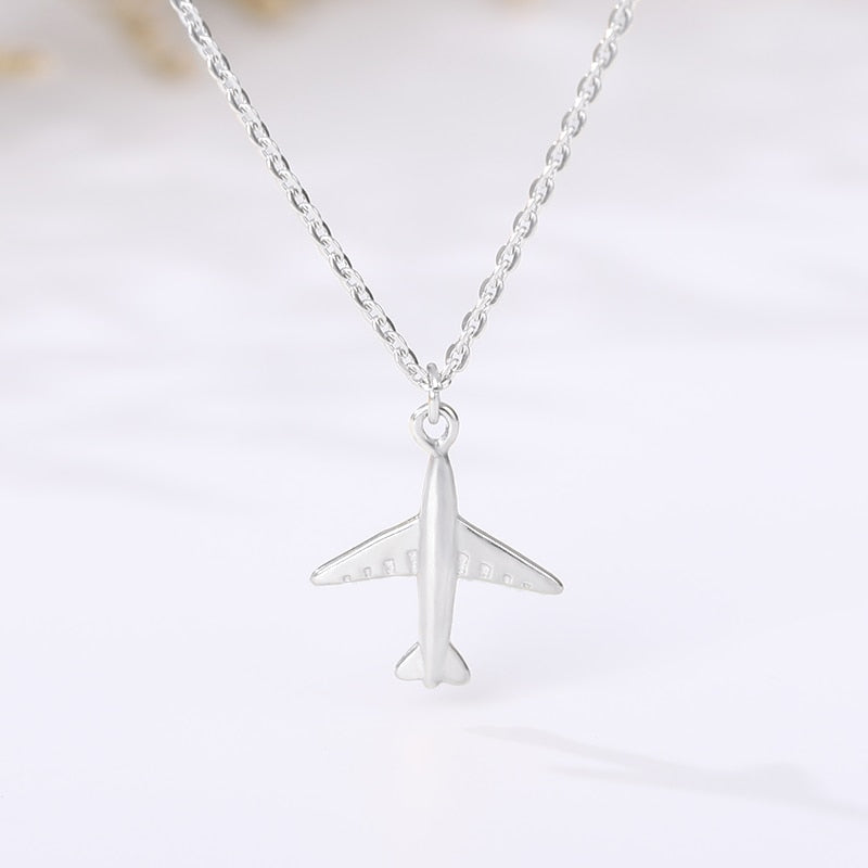 "Bon Voyage" Airplane Necklace Wanderlust Jewelry