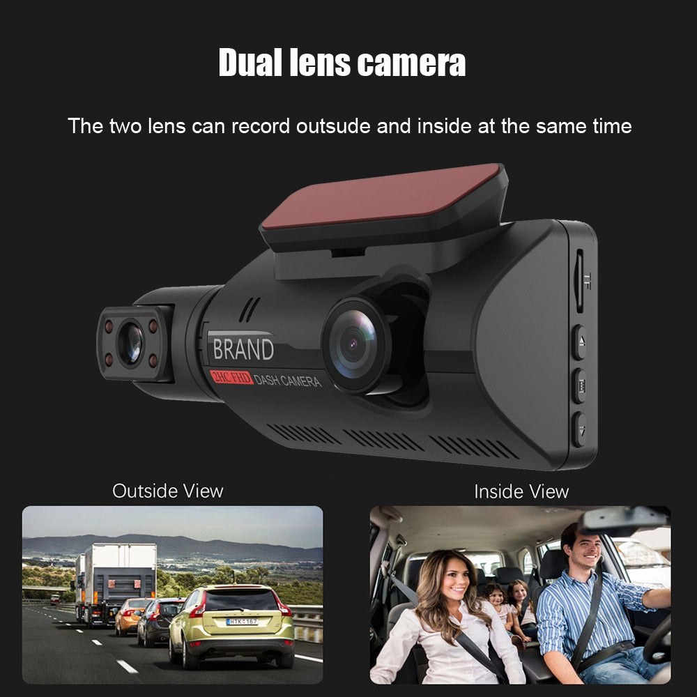 2 Lens Car Video recorder HD1080P Dash Cam with Night Vision