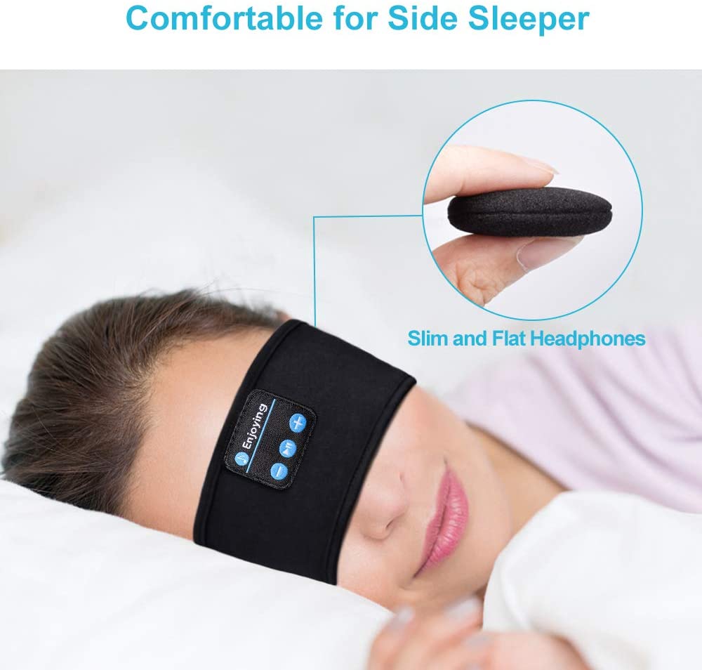 Sleeping Headphones Headband Wireless Music Earphones Eye Mask for Side Sleeper