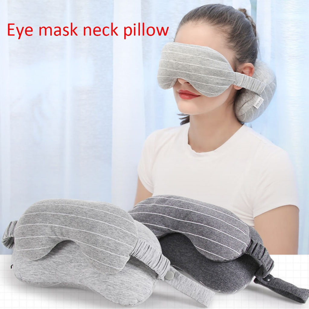 Travel Neck Pillow With Eye Mask