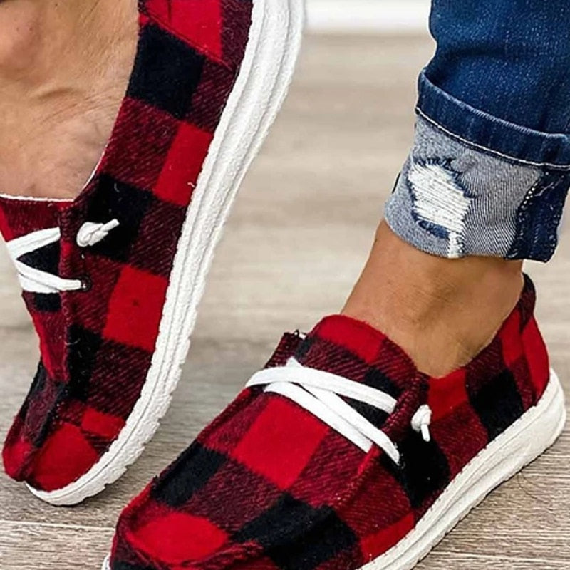 Women Flats Round Toe Slip-on Sneakers