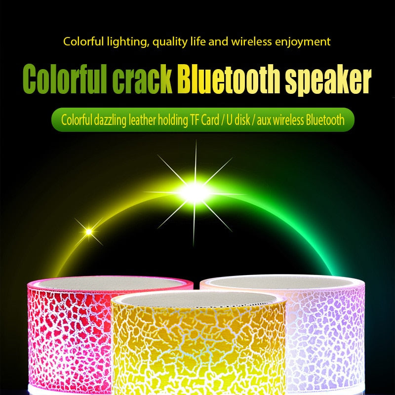 Mini Portable Bluetooth Speaker Colorful LED Light