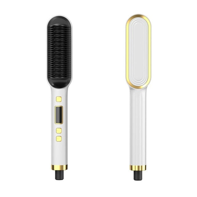 Electric Straightening Comb/Curling Iron Hairbrush